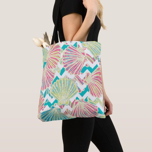 Elegantes Seashells Muster Tasche (Von Nahem)