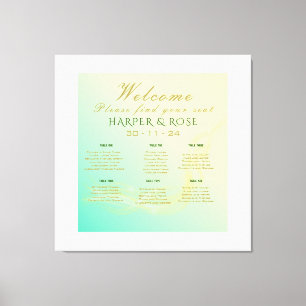Elegantes Seating Chart: Starke Canvas Print Leinwanddruck