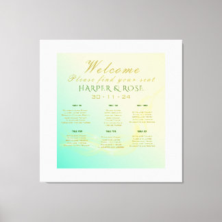 Elegantes Seating Chart: Starke Canvas Print Leinwanddruck