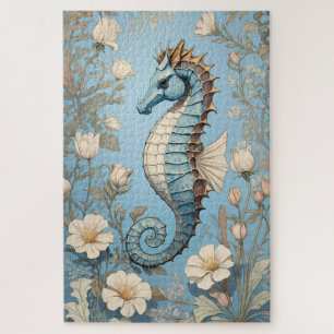Elegantes Seepferd William Morris Inspiriert