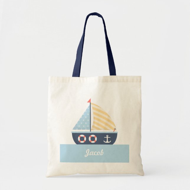 Elegantes Segelboot Seethema für Jungen Tragetasche (Vorne)