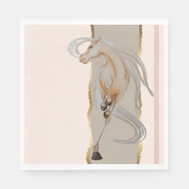 Elegantes Serviette mit edlem Pferdemotiv