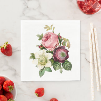 Élégantes serviettes en papier rose