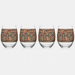 Elegantes Set aus Edelglas "Aztec Dream" Weinglas Ohne Stiel