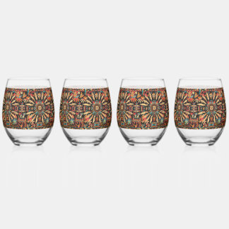 Elegantes Set aus Edelglas "Aztec Dream" Weinglas Ohne Stiel