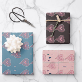 Elegantes Set zum Abpacken von Schleifpapier mit e Geschenkpapier Set