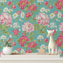 Elegantes Shabby Chic Rosa Blumenmuster