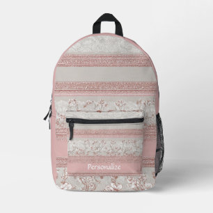 Elegantes Shabby Chic Vintag Lace Personalisiert Bedruckter Rucksack