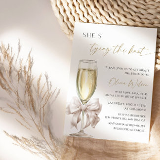 Elegantes "She's Tying the Knot"-Brautparty-Party Einladung