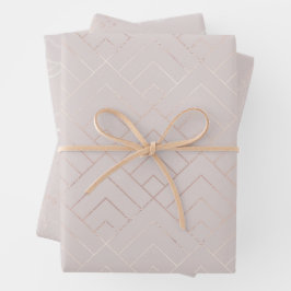 Elegantes Shine abstraktes Muster Geschenkpapier Set