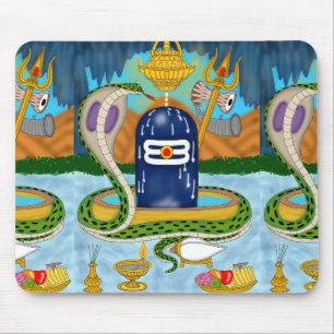 Elegantes Shivlingam-Mausepad für spirituelle Vibe Mousepad