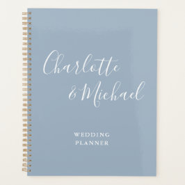 Elegantes Signature Script Dusty Blue Wedding Planer