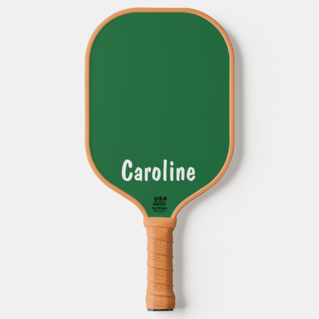 Elegantes Signature-Script-Monogramm Pickleball Schläger (Vorderseite)