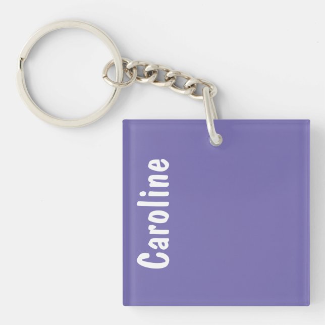 Elegantes Signature-Script-Monogramm Schlüsselanhänger (Vorderseite)