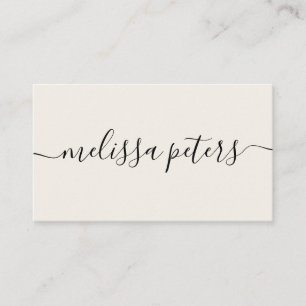 Elegantes Signature-Skript Modernes Minimalistisch Visitenkarte