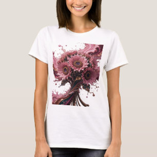 Elegantes Silber ABSTRACT ART Custom-T-Shirt T-Shirt