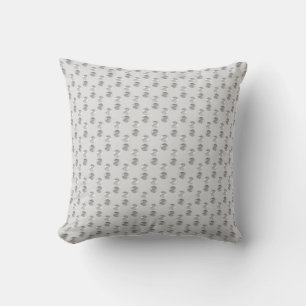 Elegantes Silber-Grau gepunktetes geometrisches Mu Kissen