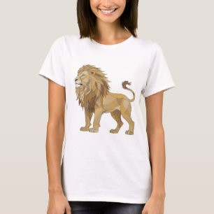Elegantes Silber-LÖWE Statement-Design T-Shirt