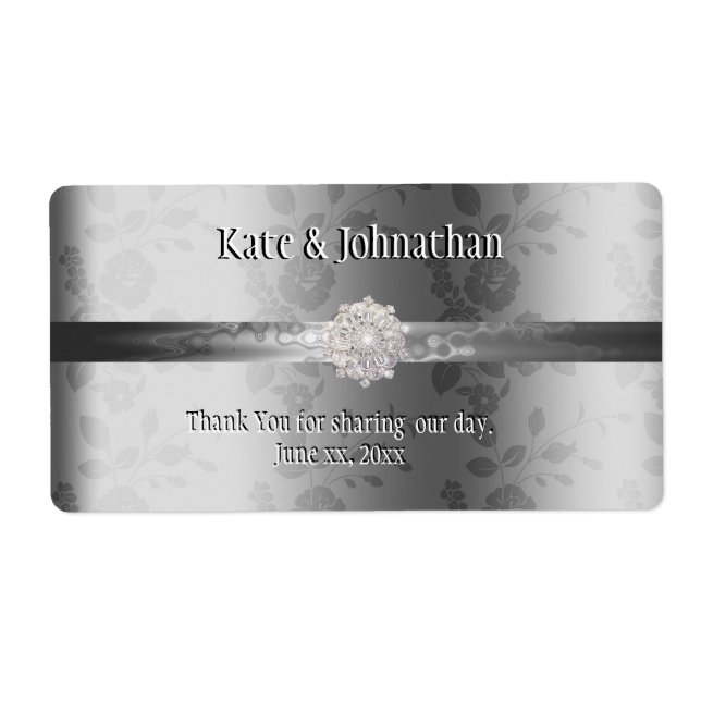 Elegantes Silber, maßgeschneiderter Hochzeitswein (Vorne)