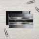 Elegantes silbernes Chrom-Metallschwarzes 2 Visitenkarte (Vorderseite/Rückseite Beispiel)