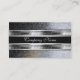 Elegantes silbernes Chrom-Metallschwarzes 2 Visitenkarte (Vorderseite)