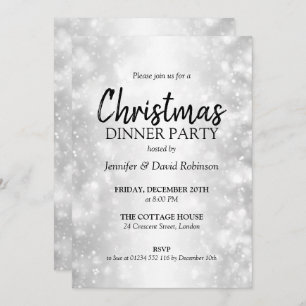 Elegantes silbernes einladung