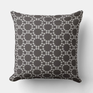 Elegantes silbernes geometrisches Muster Kissen