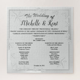 Elegantes Silberpuzzle für Hochzeiten