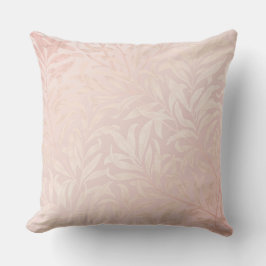 Elegantes silberrosa Blattmuster Kissen