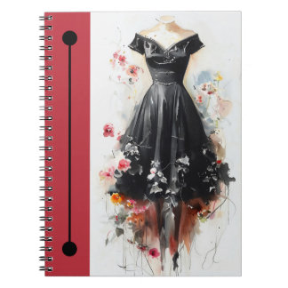 Elegantes Silhouetten-Skizzenjournal Notizblock