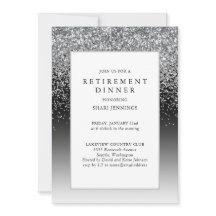 Elegantes Silver Black Retirement-Party