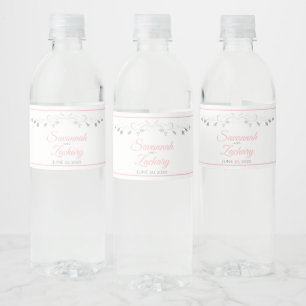 Elegantes Silver Blühe Rosa-Script-Hochzeit