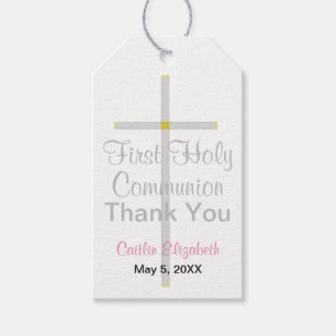 Elegantes Silver Cross Rosa Geschenkanhänger