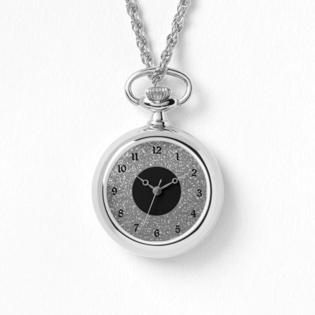 Elegantes Silver Face Armbanduhr (Vorderseite)