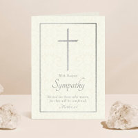 Elegantes Silver Foil Cross Beileid