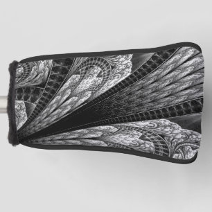 Elegantes Silver Fraktal Design Golf Headcover
