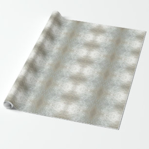Elegantes Silver Gray Festive Chic Muster Geschenkpapier