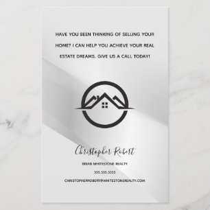 Elegantes Silver Real Anwesen Flyer