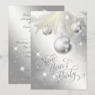 Elegantes Silver Silver Silver's Silver Party Einladung