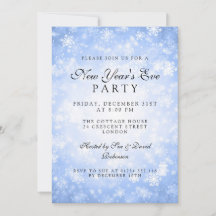 Elegantes Silvester Party Blue Winter