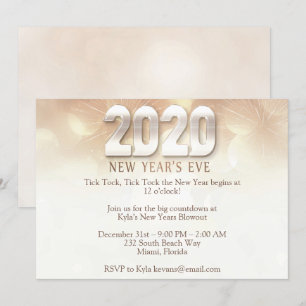 Elegantes Silvester Party Einladung