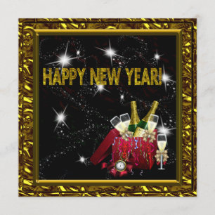 Elegantes Silvester Party Einladung