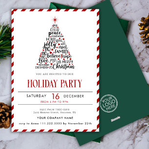 Elegantes Simpl-Logo Firmenparty-Weihnachtsbaum Feiertagskarte