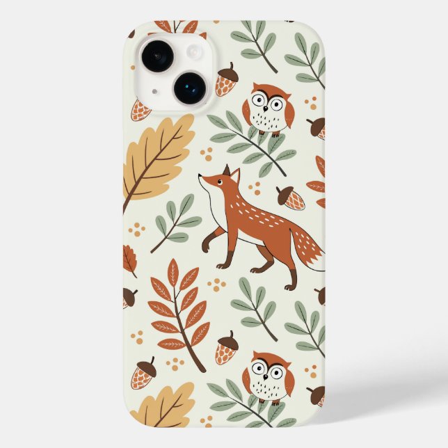 Elegantes skandinavisches Fall Pattern Case-Mate iPhone 14 Plus Hülle (Rückseite)