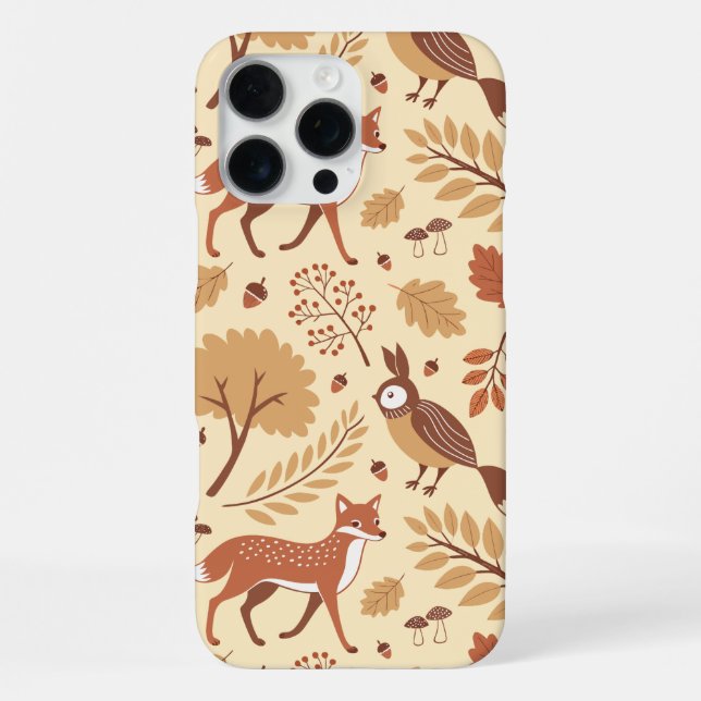 Elegantes skandinavisches Fall Pattern iPhone 16 Pro Max Hülle (Rückseite)