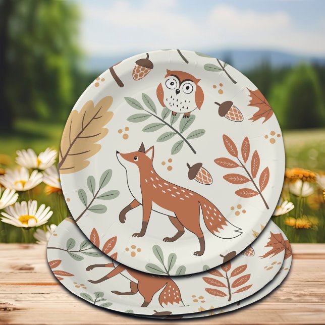 Elegantes skandinavisches Fall Pattern Pappteller (Von Creator hochgeladen)