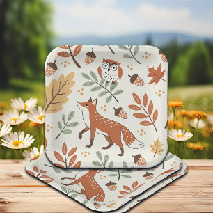 Elegantes skandinavisches Fall Pattern Pappteller