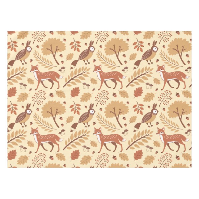 Elegantes skandinavisches Fall Pattern Tischdecke (Vorderseite (Horizontal))