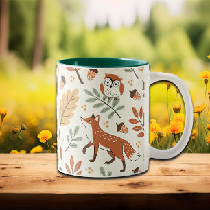 Elegantes skandinavisches Fall Pattern Zweifarbige Tasse