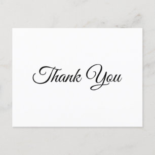 Elegantes Skript 50. Geburtstag Danke Postkarte